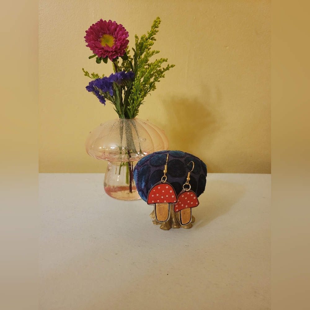 Handmade Mushroom Earrings